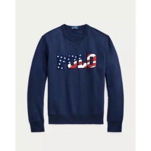 POLO RALPH LAUREN Men’s XL Navy Americana USA Fleece Logo Sweatshirt (A3)